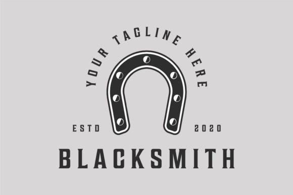 Blacksmith Horseshoe Logo Vintage Vector Review