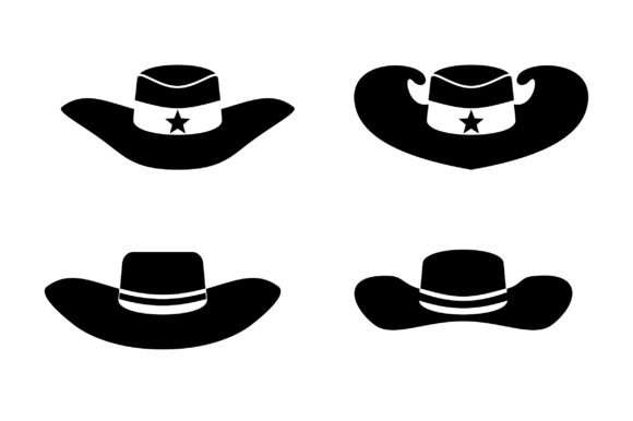 Cowboy Hat Icon Vector for Clip Art Review