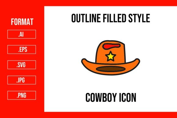 Reviewing the Cowboy Outline Filled Icon for Embroidery Projects