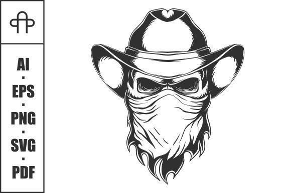 Skull Cowboy Head Vector Illustration: Embroidery Review