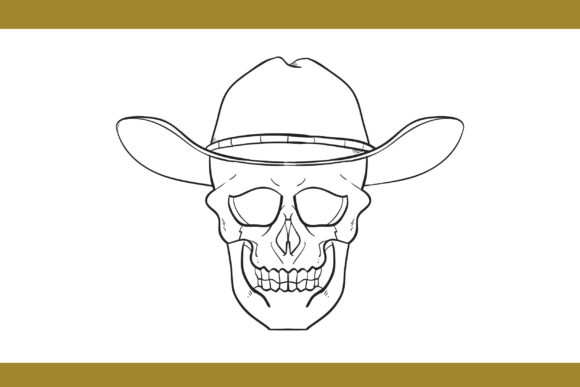 Skull Cowboy Lineart Review