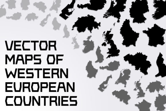 Vector Maps Western European Countries