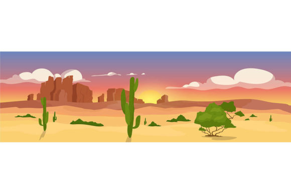 Western Dry Desert Flat Illustration Review